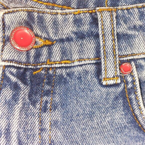 Zara Women's Frayed Hem High Rise Ripped Distressed Relaxed Ankle Jeans 2 EUC - Picture 4 of 10